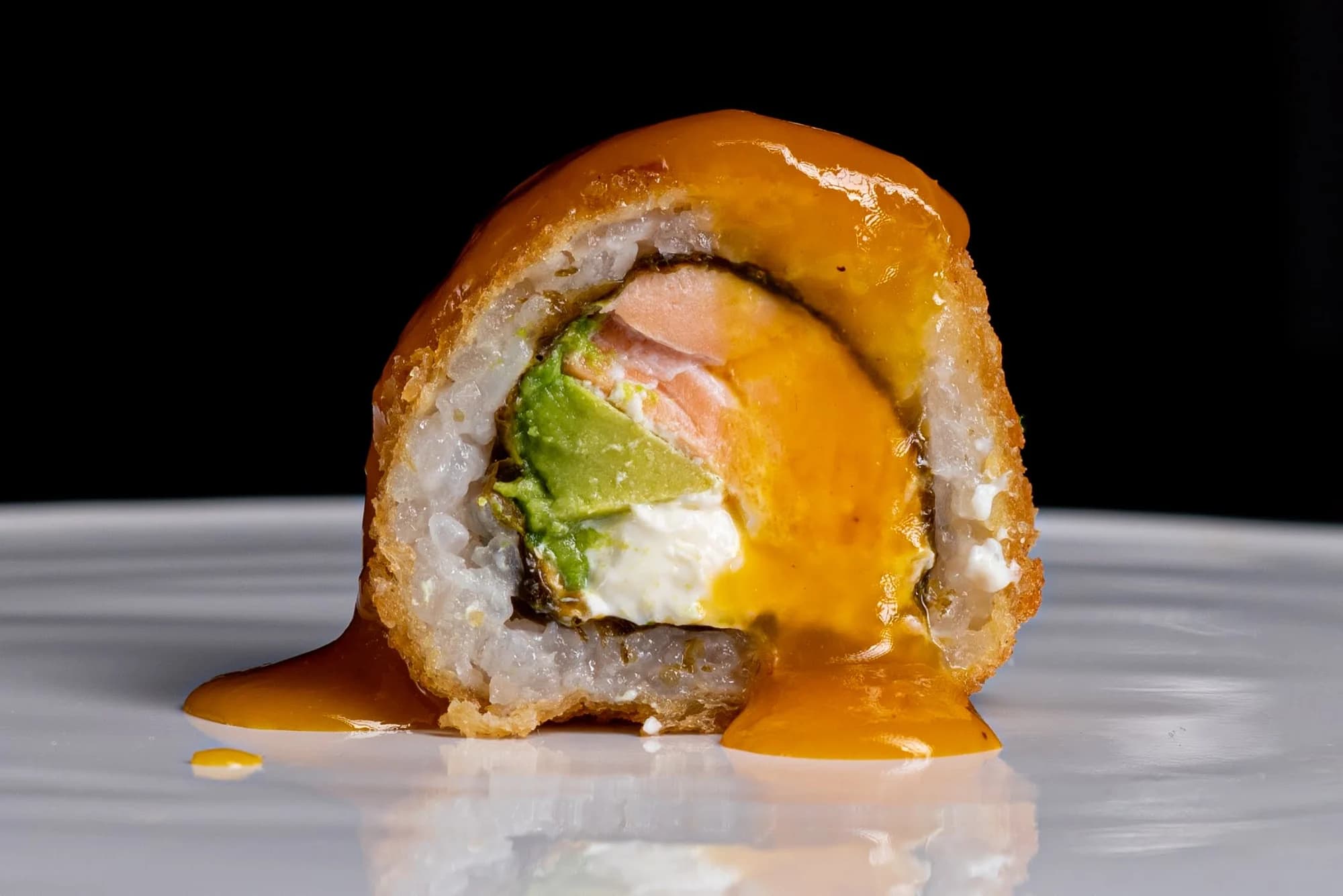 Preparación del sushi en la cocina
